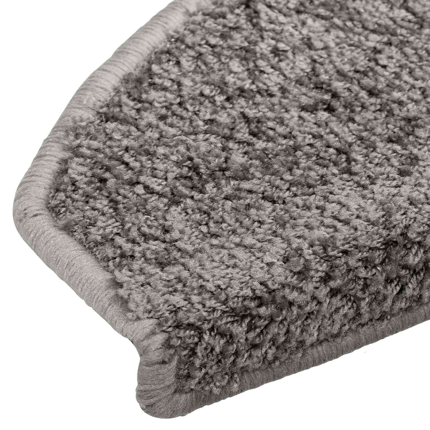 Selvlimende trappematter 15 pcs Grå 80 x 24,5 x 3,5 cm