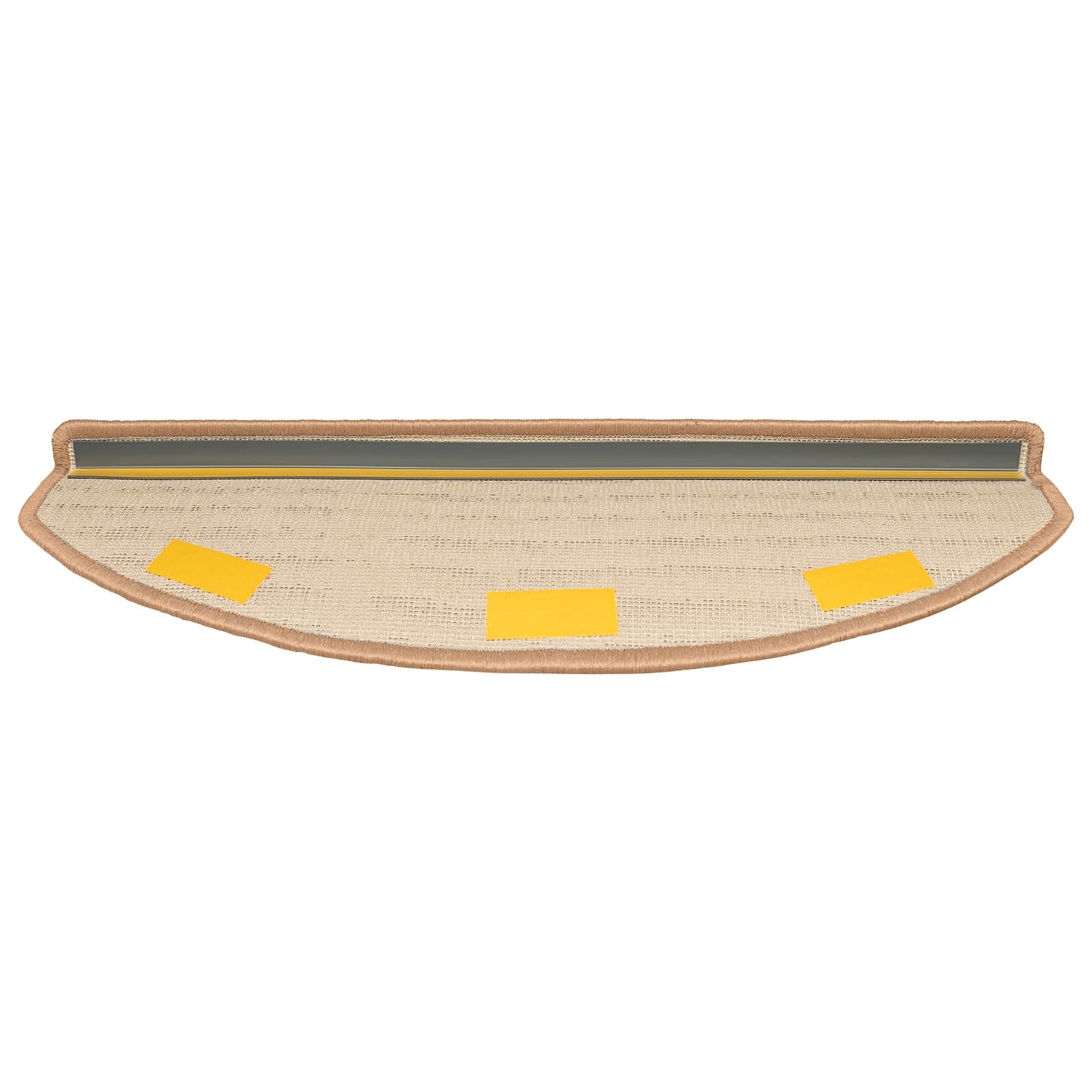 Selvlimende trappematter 15 pcs Beige 80 x 24,5 x 3,5 cm