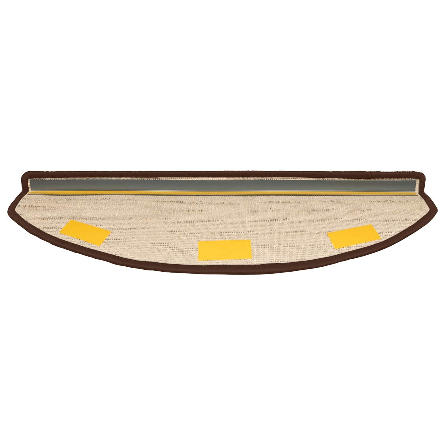 Selvlimende trappematter 15 pcs Brun 80 x 24,5 x 3,5 cm