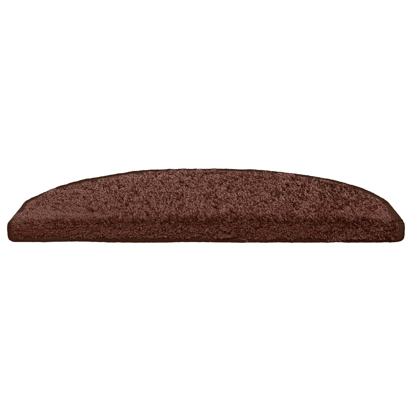 Selvlimende trappematter 15 pcs Brun 80 x 24,5 x 3,5 cm