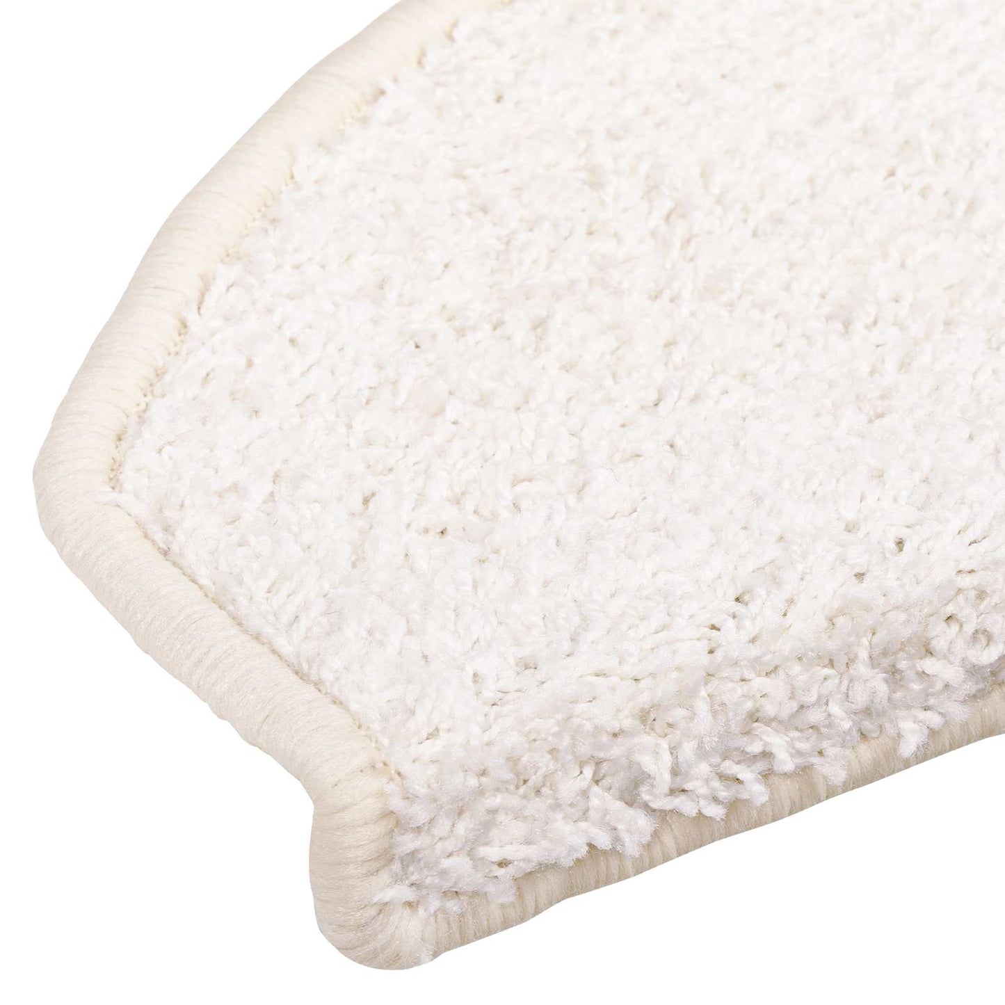 Selvlimende trappematter 15 pcs Hvit 80 x 24,5 x 3,5 cm