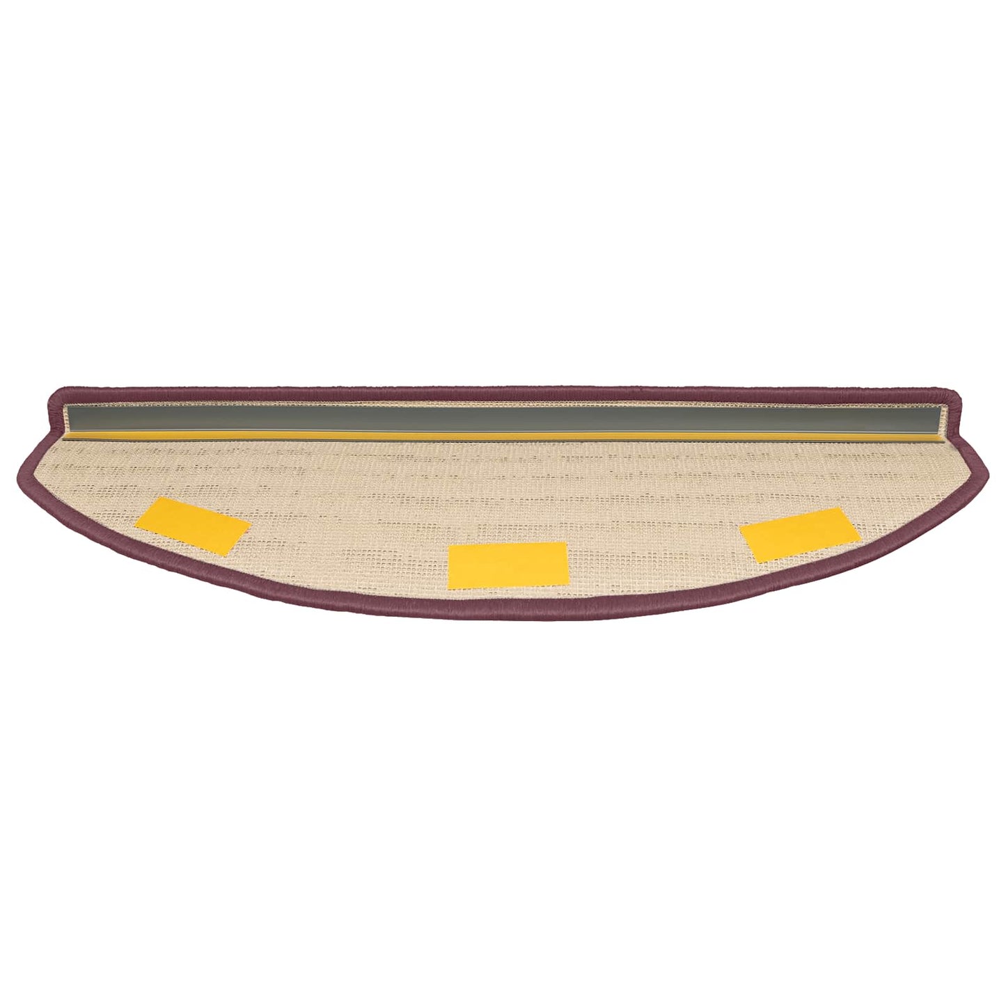 Selvlimende trappematter 15 pcs Mørk lilla 80 x 24,5 x 3,5 cm