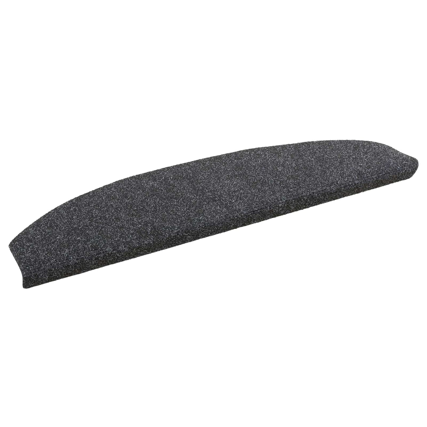 Selvlimende trappematter 15 pcs Mørkegrå 80 x 24,5 x 3,5 cm