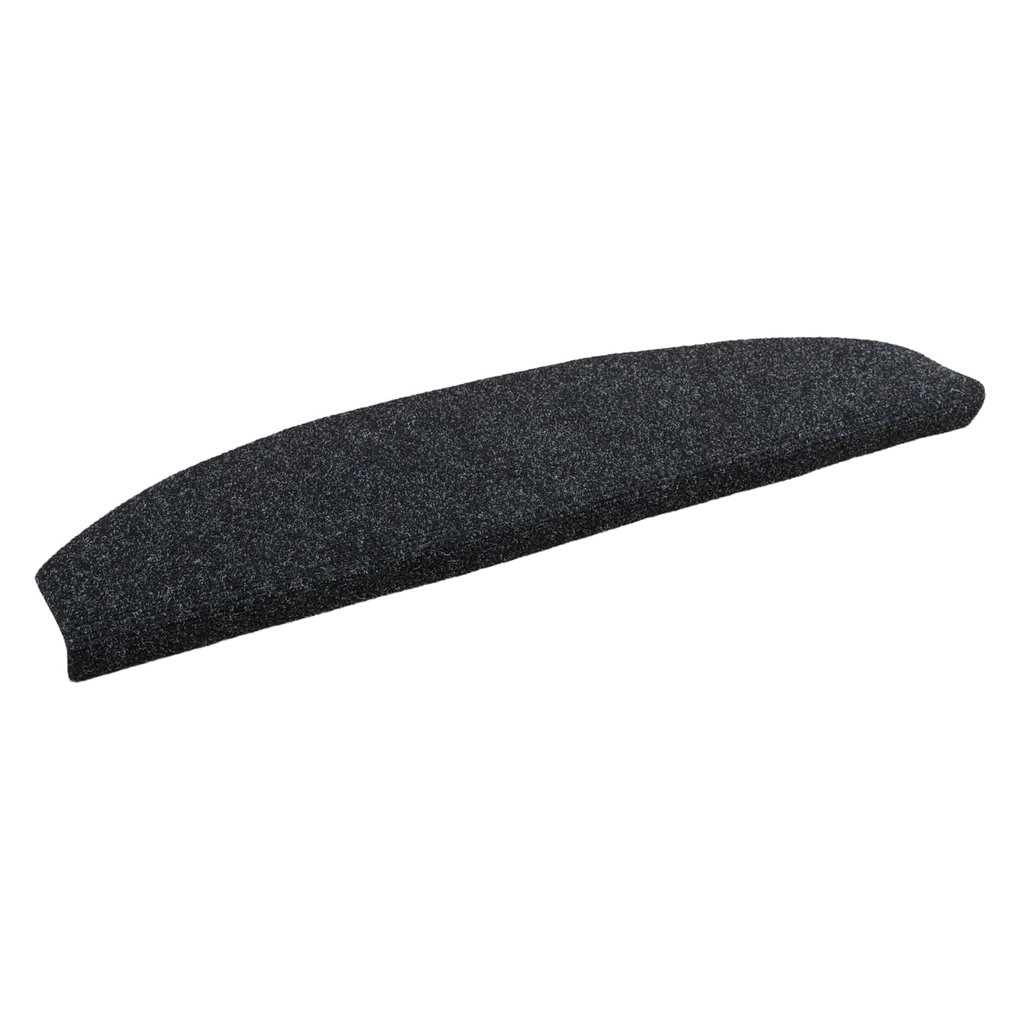 Selvlimende trappematter 15 pcs Svart 80 x 24,5 x 3,5 cm
