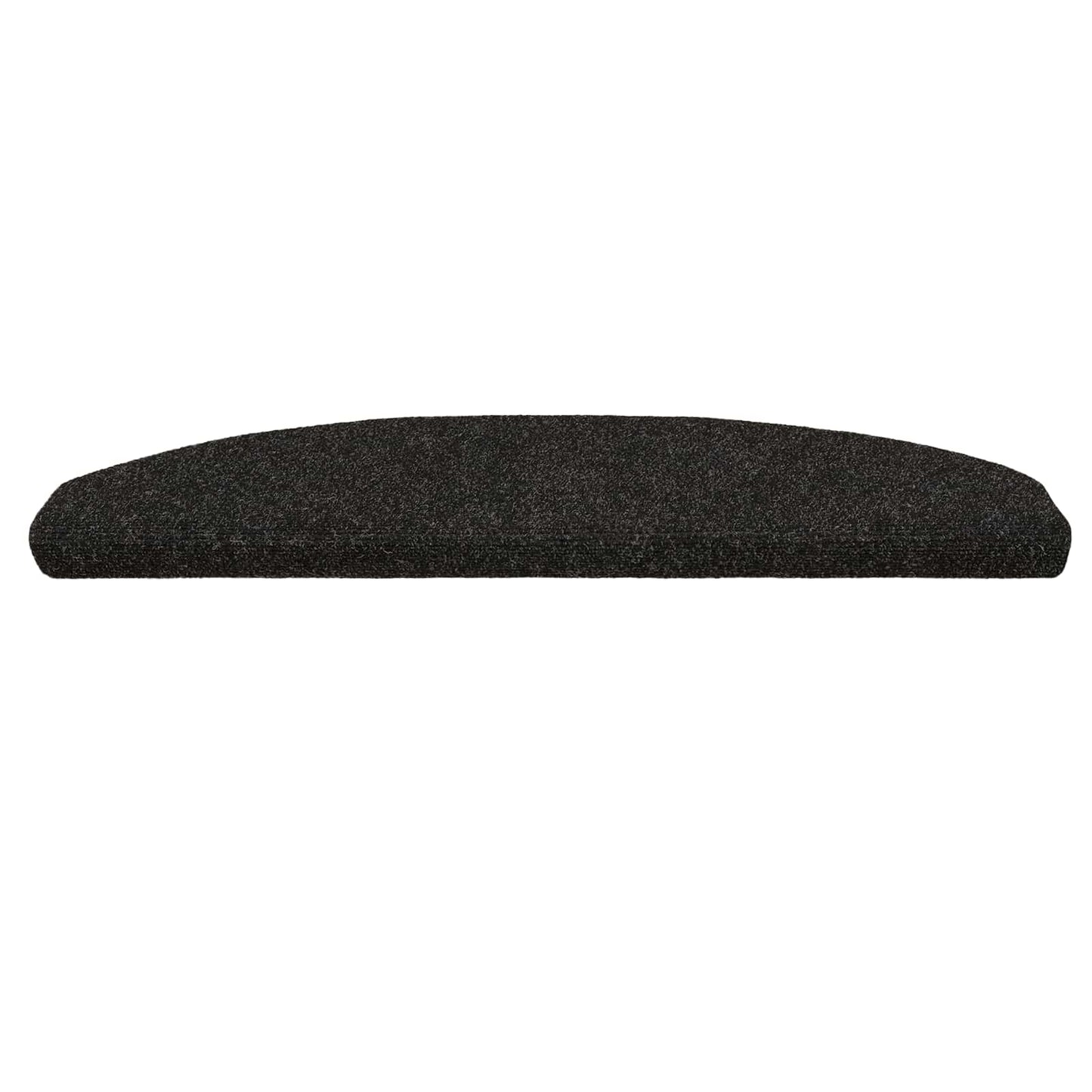 Selvlimende trappematter 15 pcs Svart 80 x 24,5 x 3,5 cm