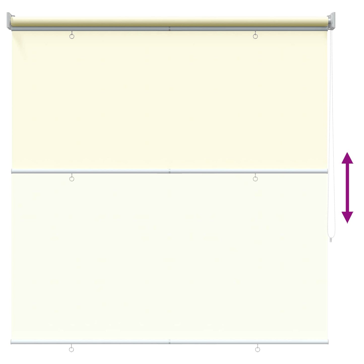Rullegardin UV-beskyttelse Krem 140 x 140 cm Polyester