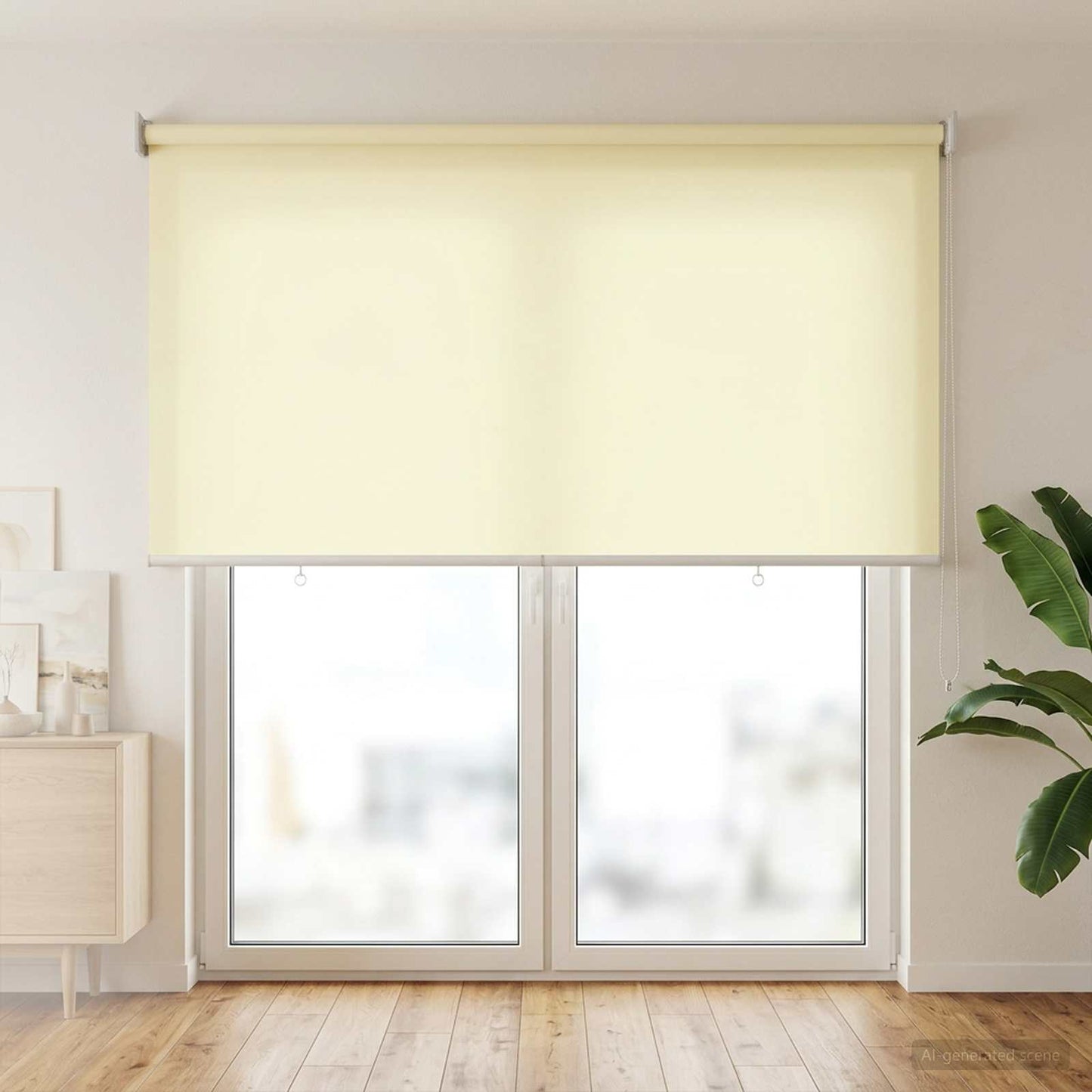Rullegardin UV-beskyttelse Krem 140 x 230 cm Polyester