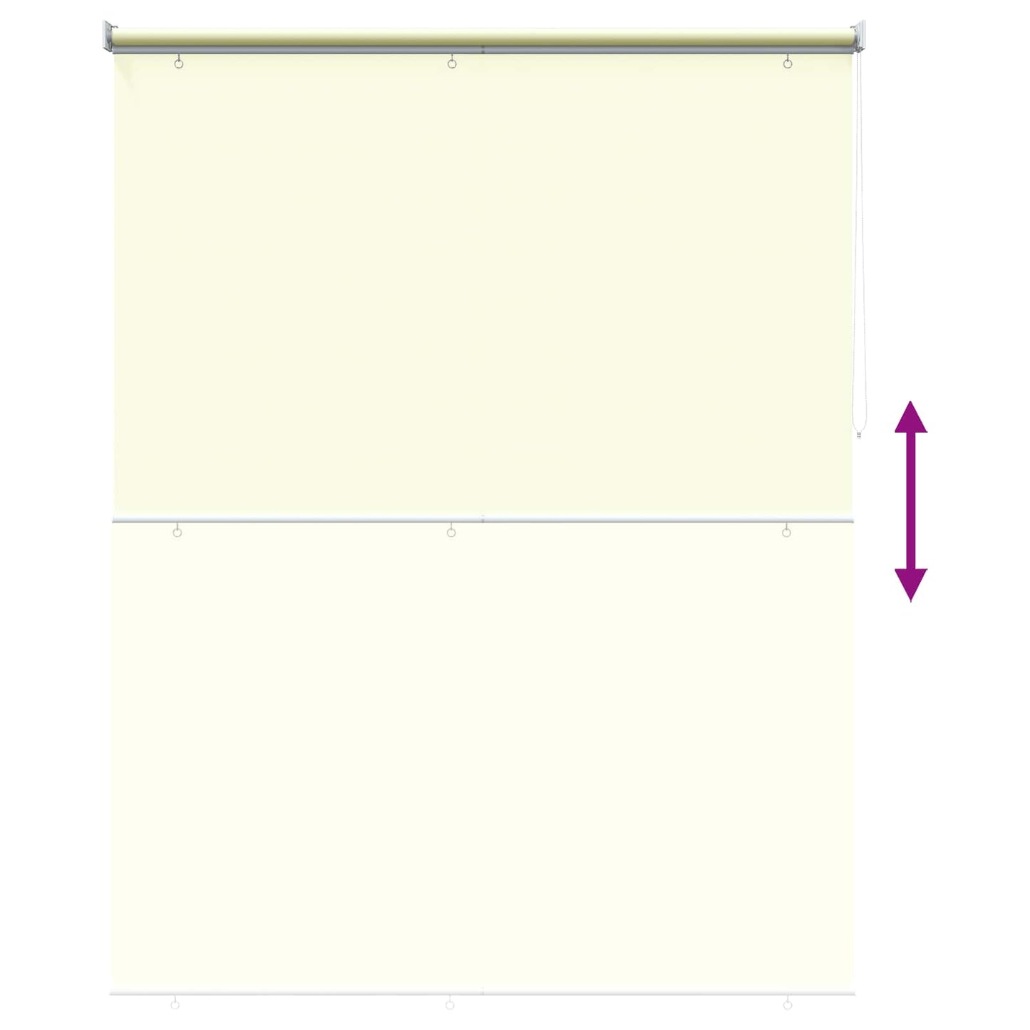 Rullegardin UV-beskyttelse Krem 160 x 230 cm Polyester