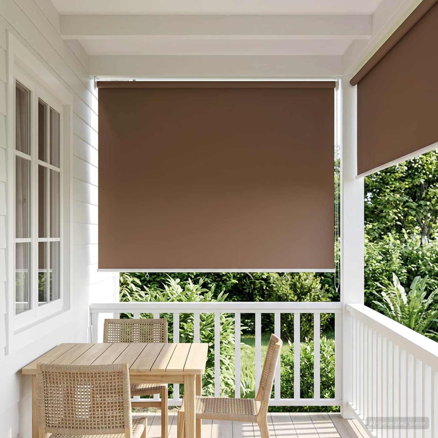 Rullegardin UV-beskyttelse Gråbrun 120 x 230 cm Polyester