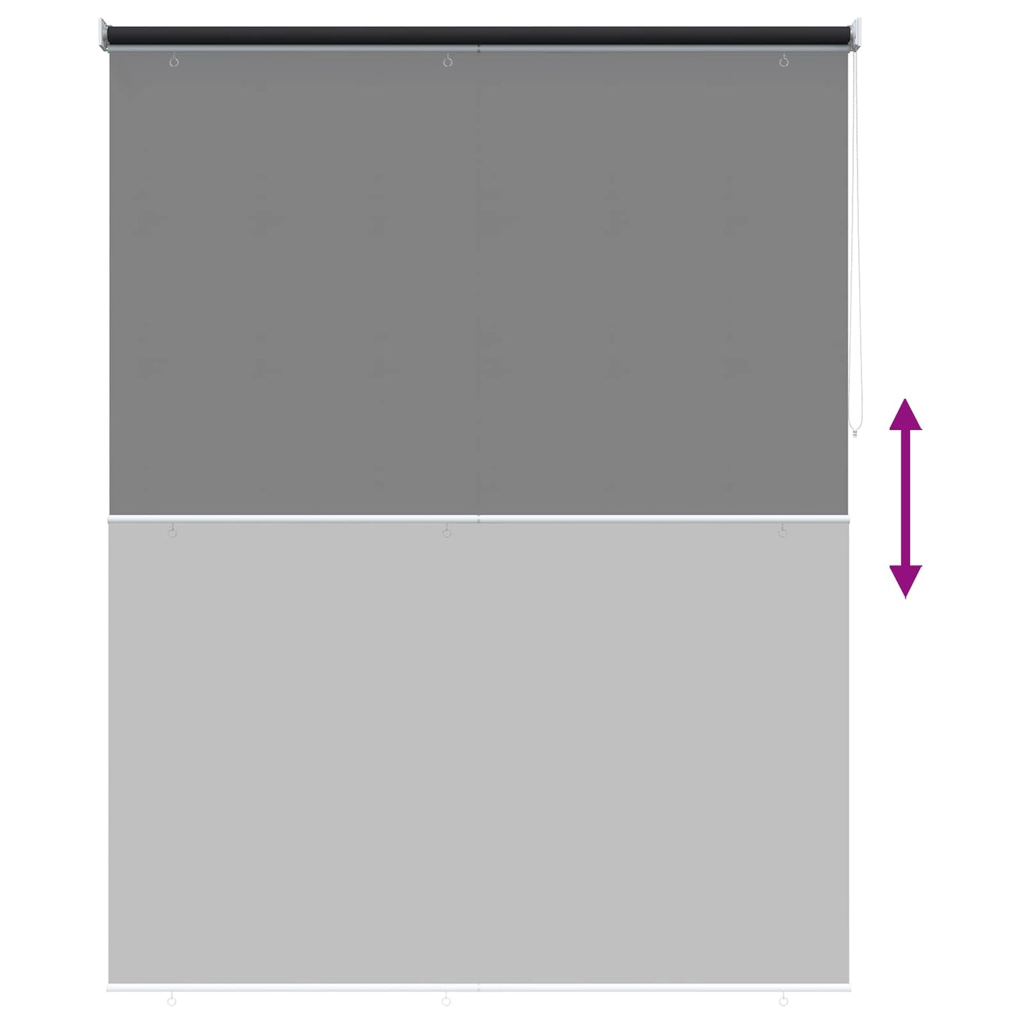 Rullegardin UV-beskyttelse Antrasitt 160 x 140 cm Polyester