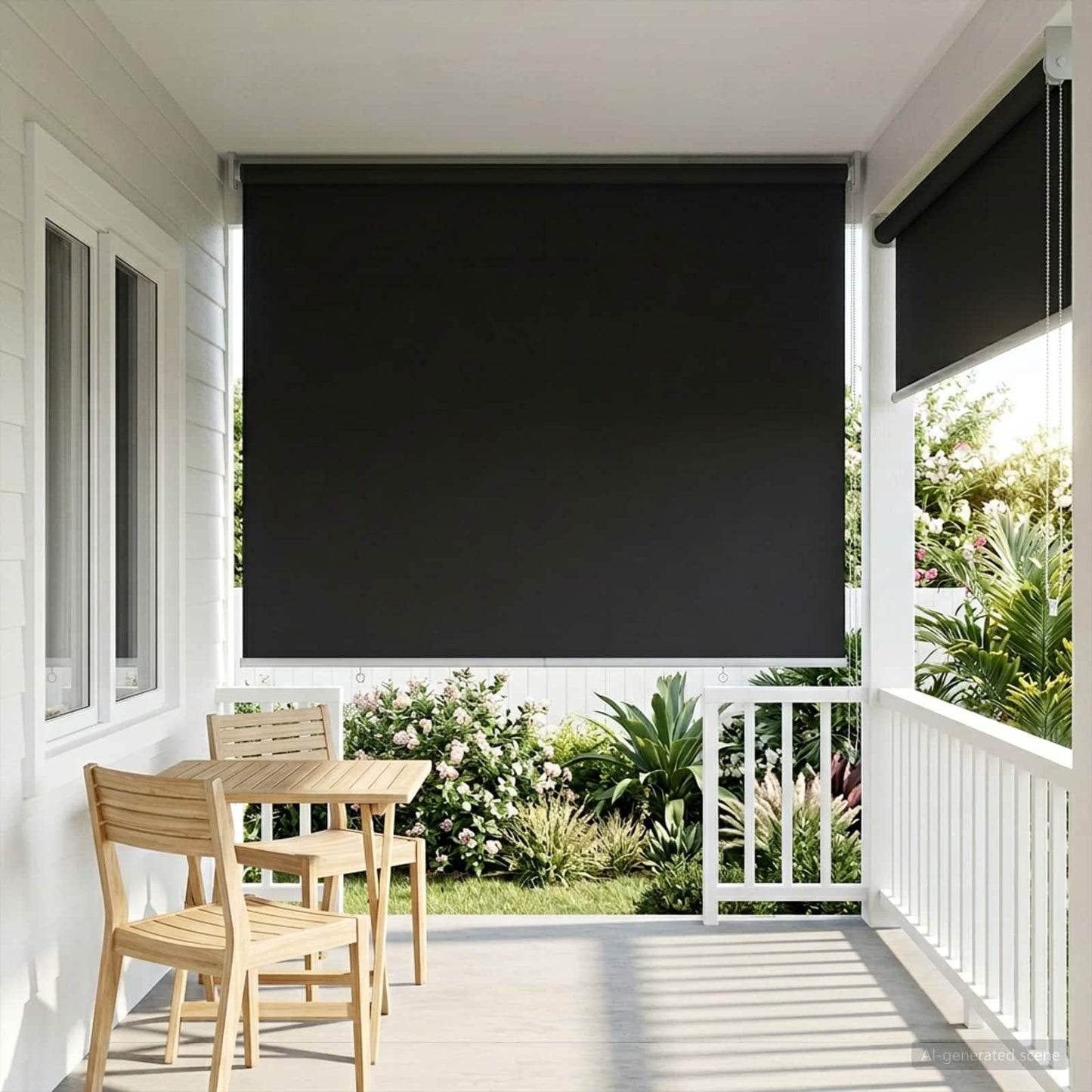 Rullegardin UV-beskyttelse Antrasitt 140 x 230 cm Polyester