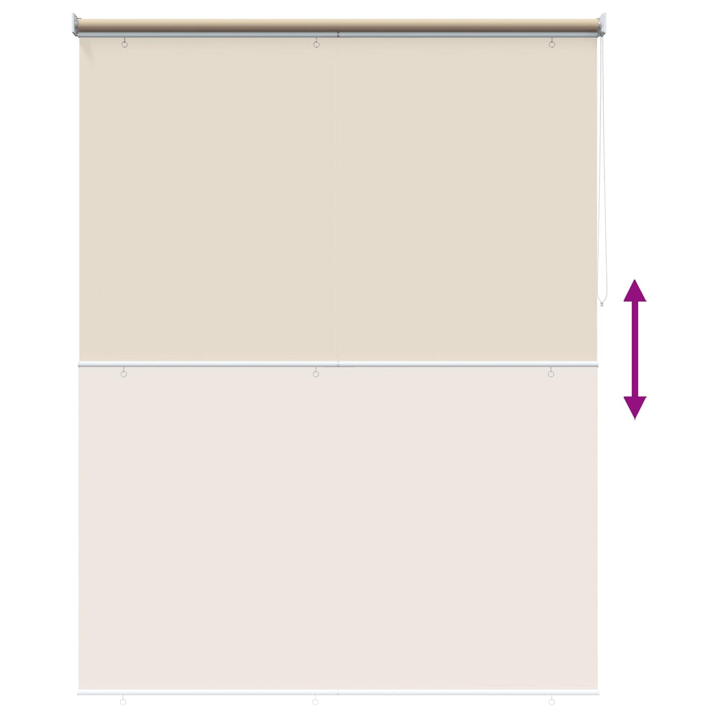 Rullegardin UV-beskyttelse Beige 180 x 140 cm Polyester