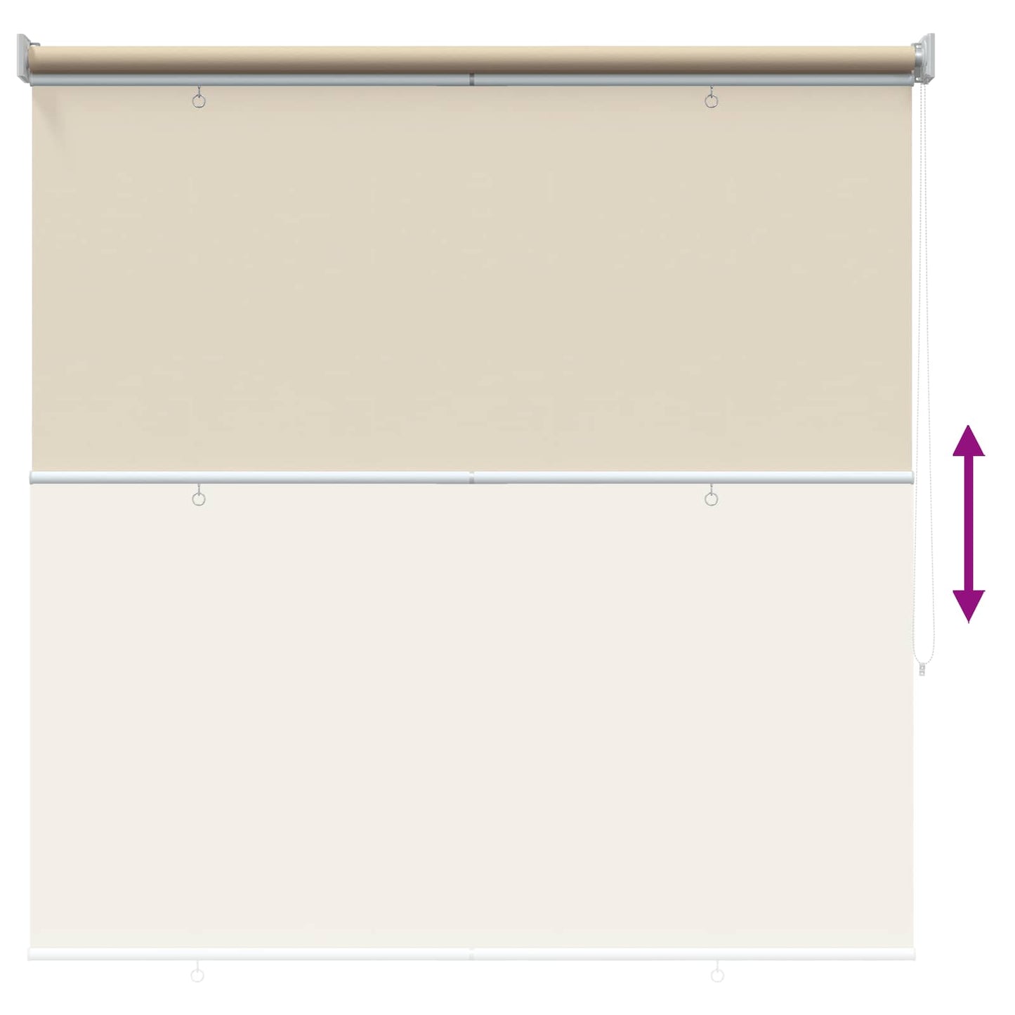 Rullegardin UV-beskyttelse Beige 140 x 230 cm Polyester