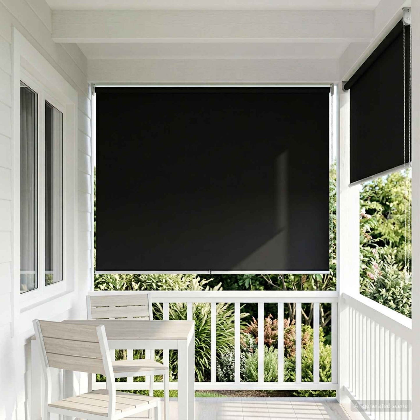 Rullegardin UV-beskyttelse Svart 120 x 230 cm Polyester