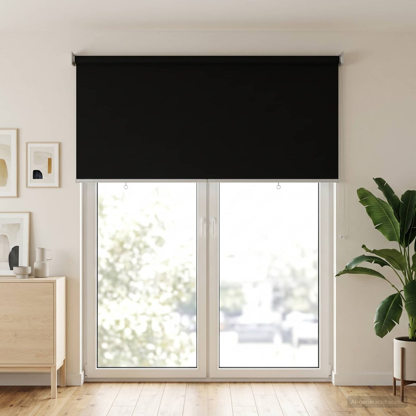 Rullegardin UV-beskyttelse Svart 140 x 230 cm Polyester