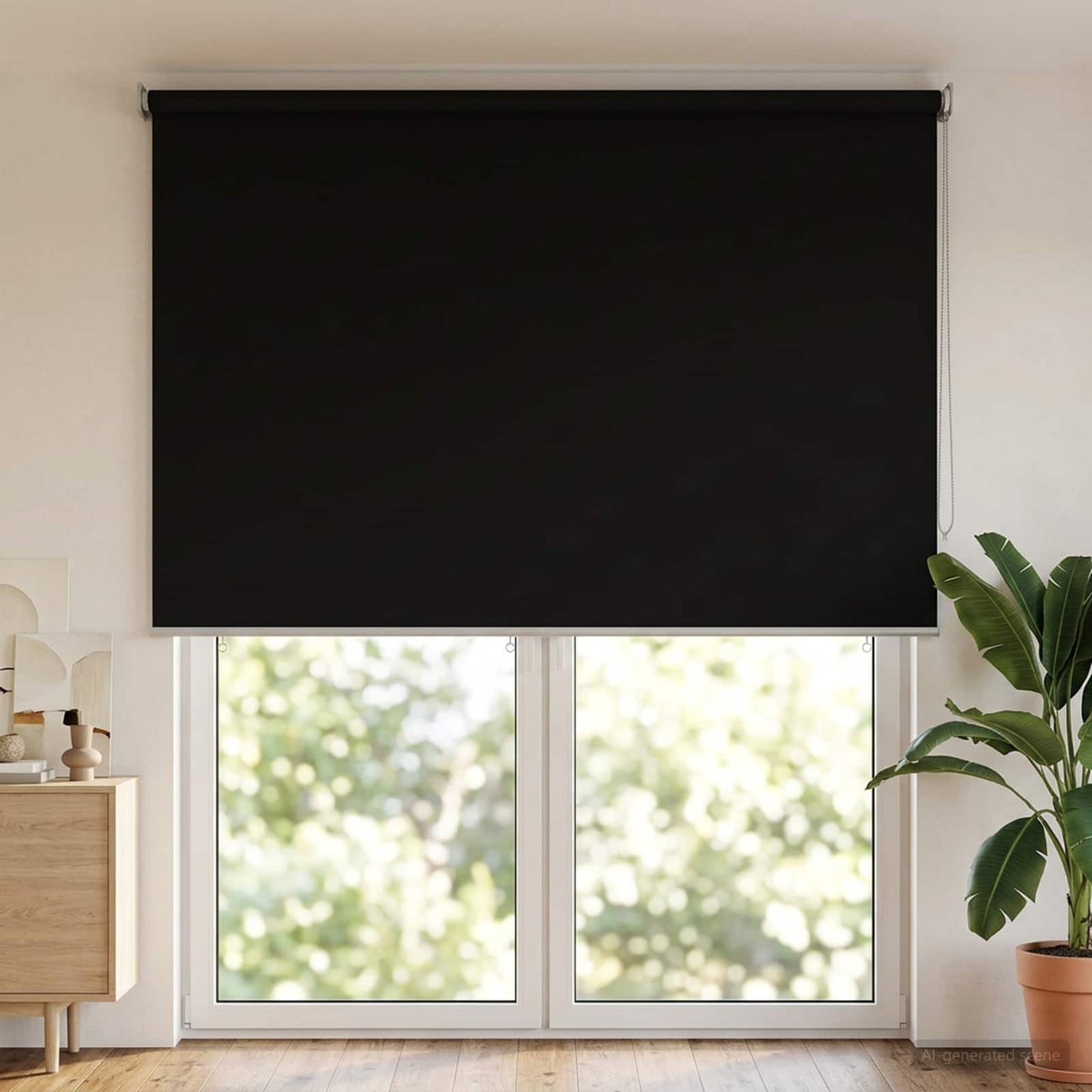Rullegardin UV-beskyttelse Svart 180 x 230 cm Polyester