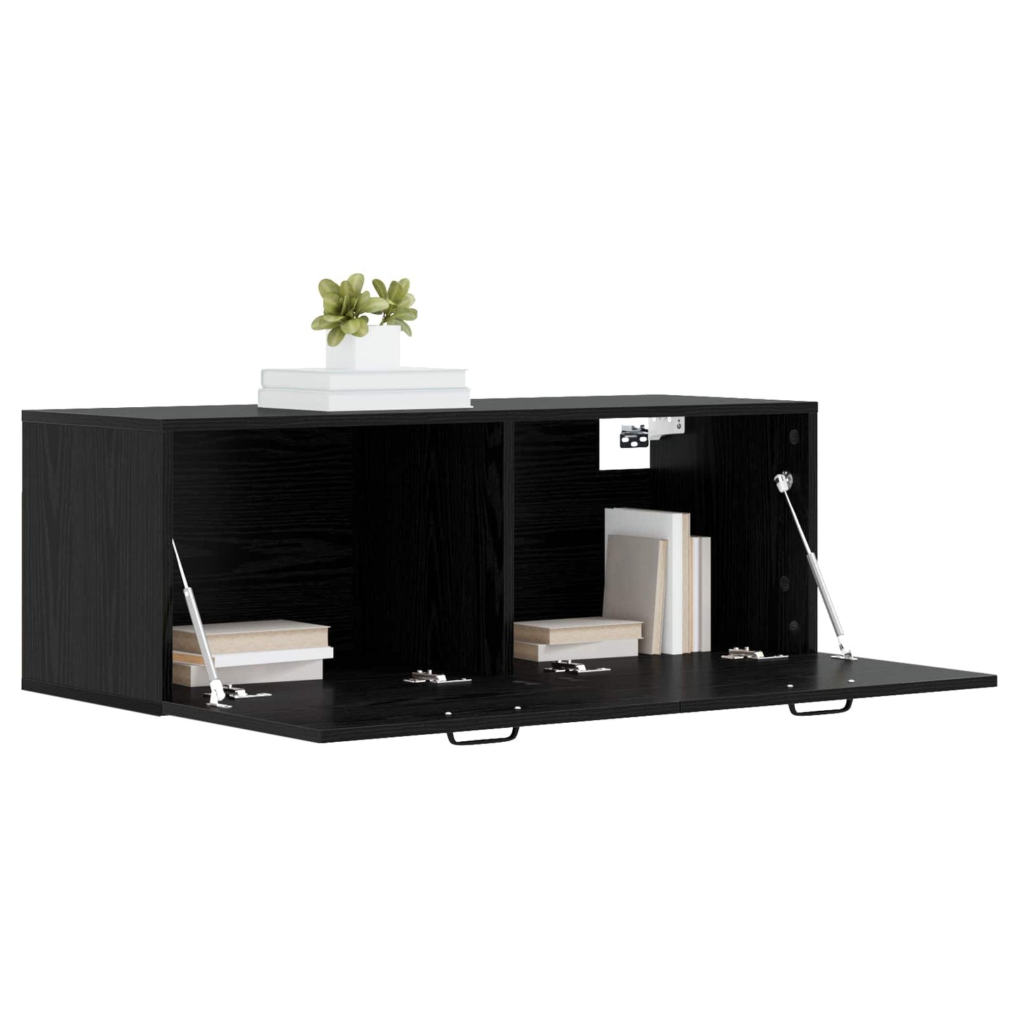 Veggskap Svart eik 100 x 36,5 x 35 cm Konstruert tre