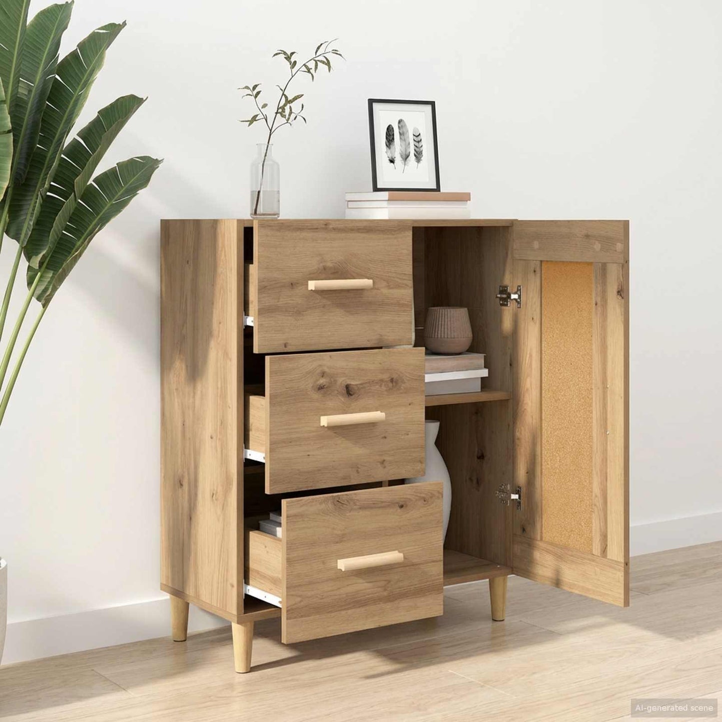 Serviesskap Artisan eik 69,5 x 34 x 90 cm Konstruert tre