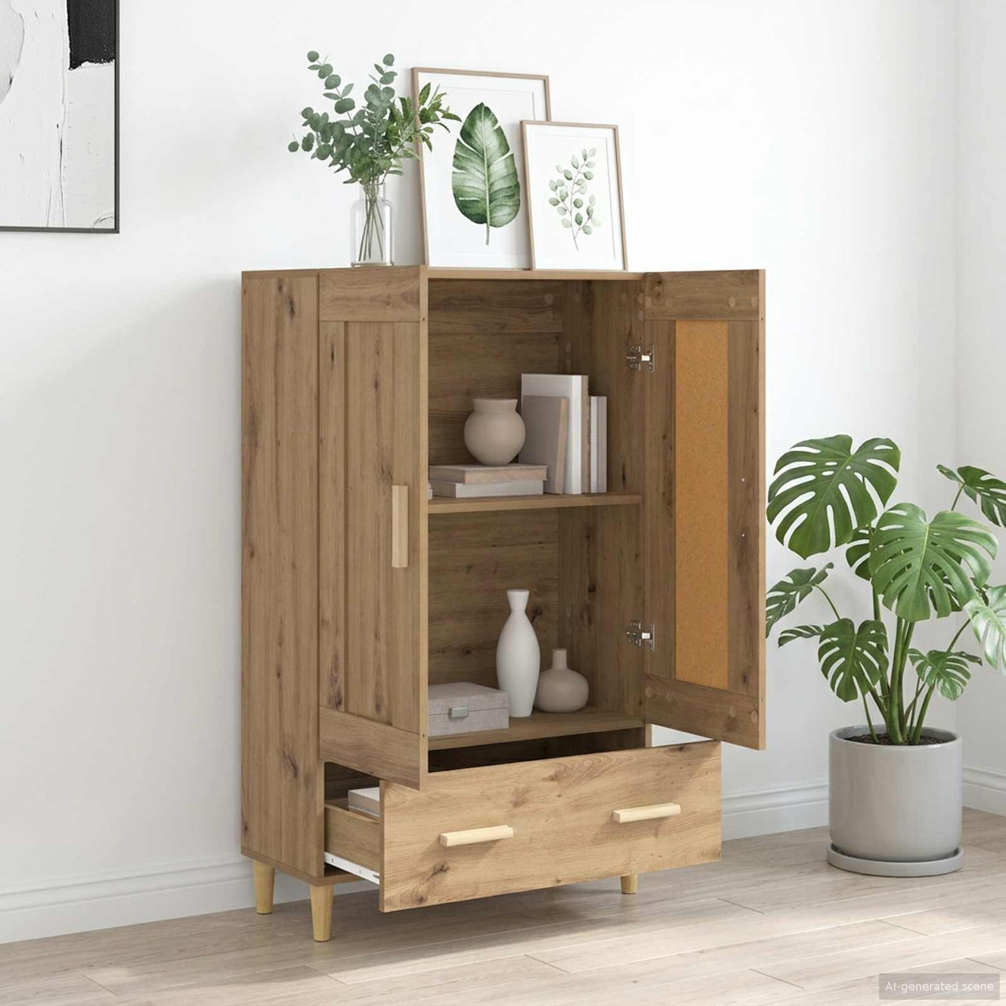 Høyskap Artisan eik 70 x 31 x 115 cm Konstruert tre