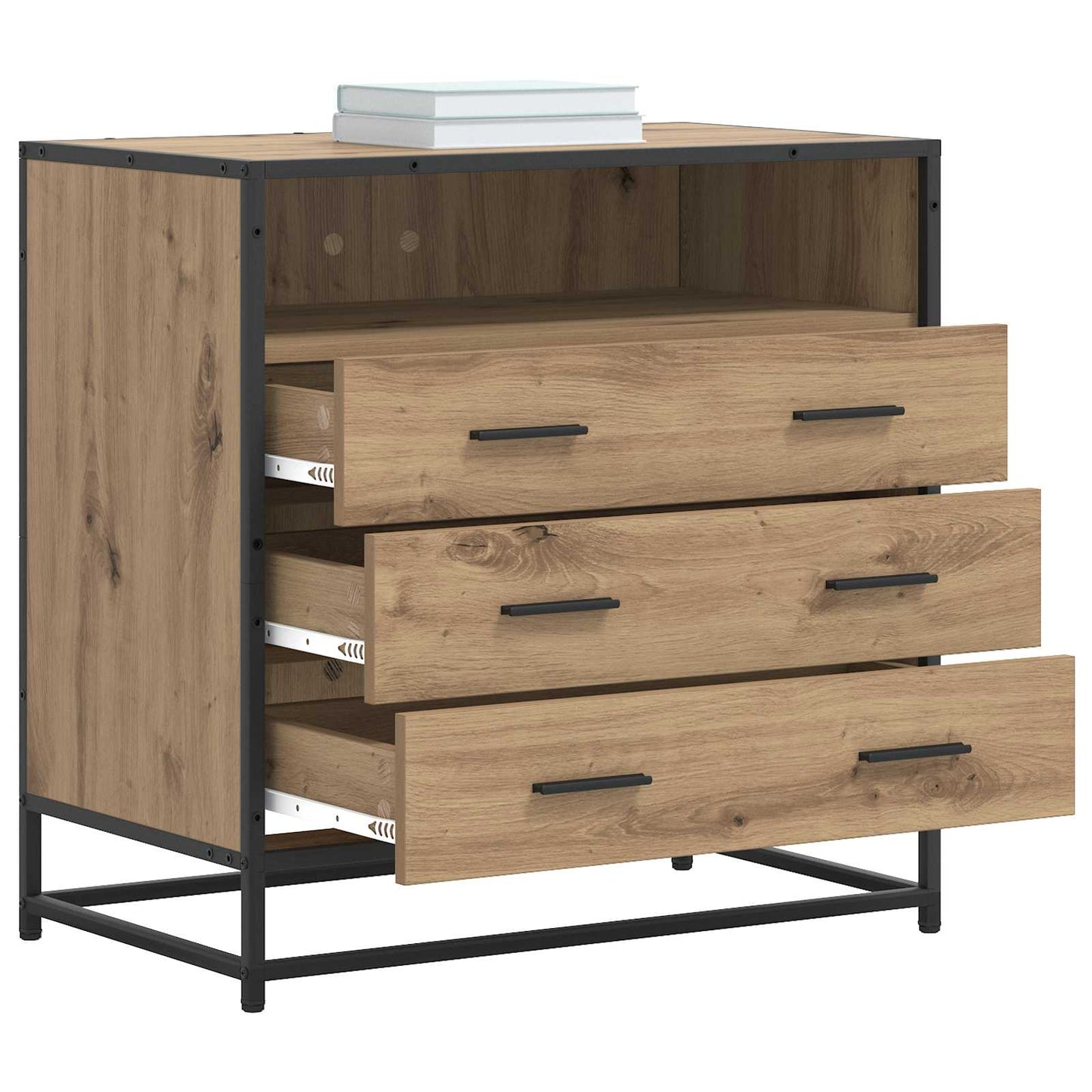 Skuffeskap 3-Skuff Artisan eik 70 x 41 x 70 cm Konstruert tre