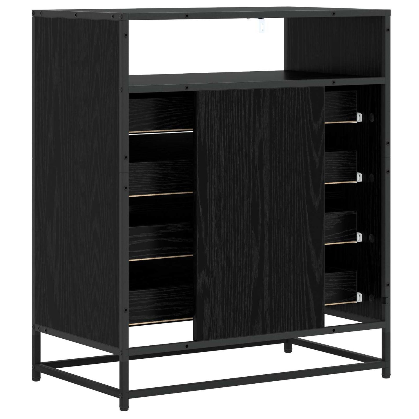 Skuffeskap 4-Skuff Svart eik 70 x 41 x 83,5 cm Konstruert tre