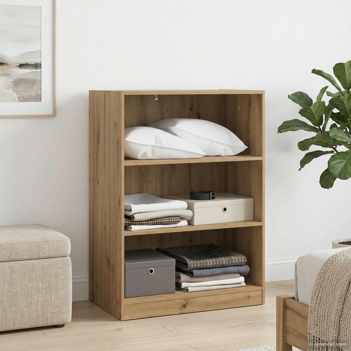 Garderobeskap med hylle Artisan eik 77 x 48 x 102 cm PB
