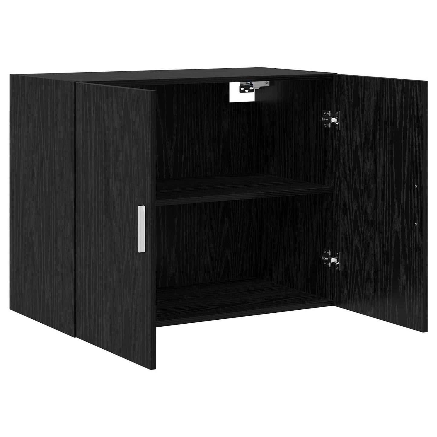 Veggskap Svart eik 80 x 42,5 x 64 cm Konstruert tre