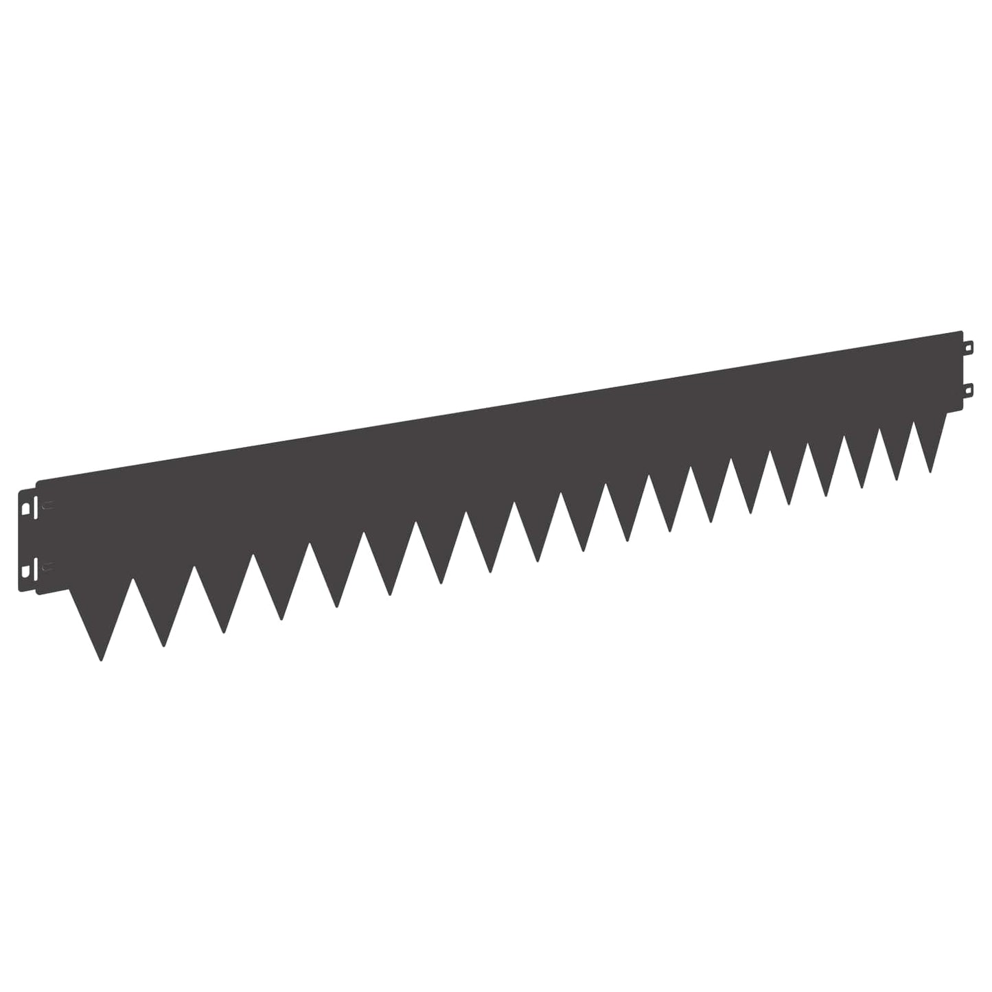 Gjerdekant 20 pcs 103 x 15 cm metall Svart