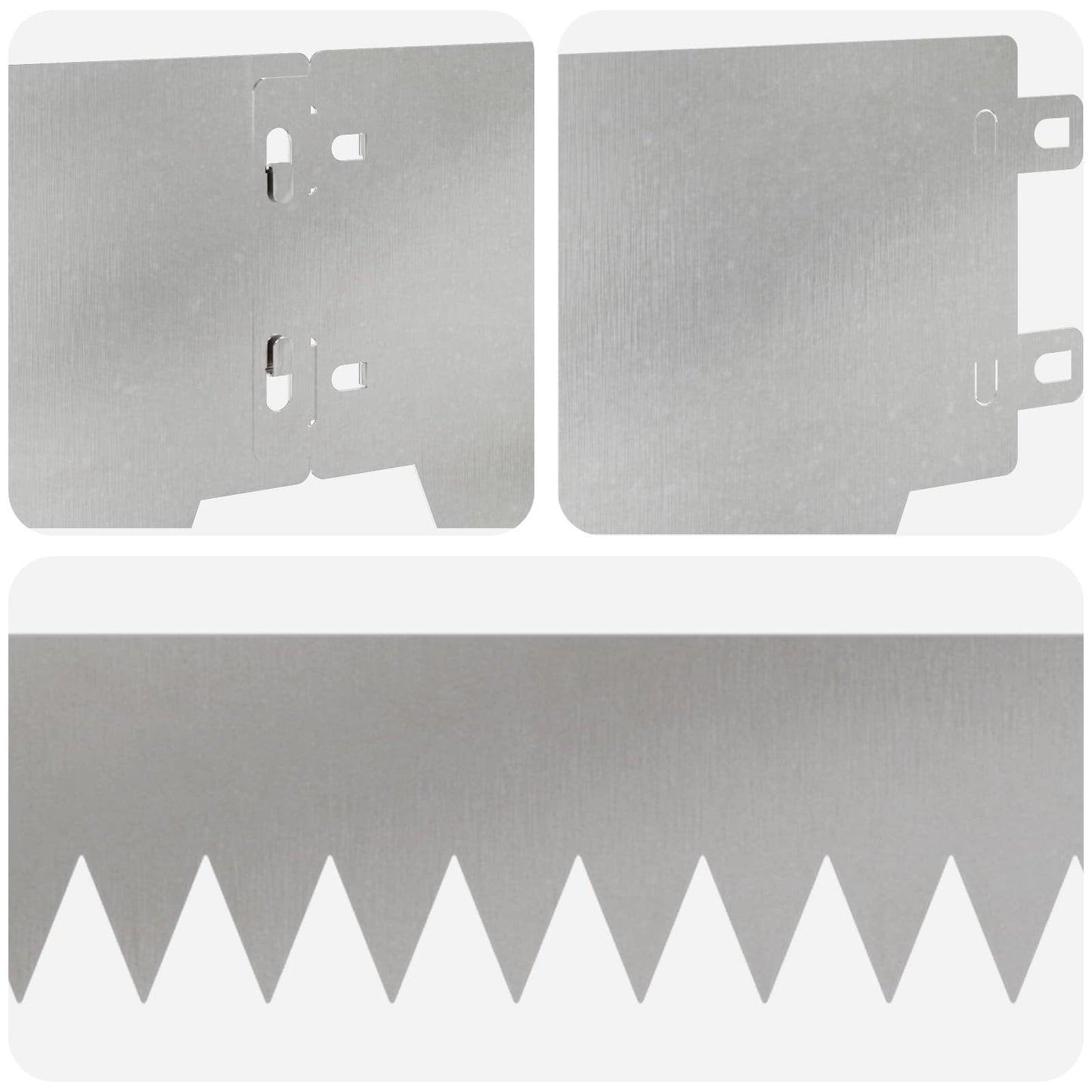 Gjerdekant 10 pcs 103 x 15 cm metall Sølv