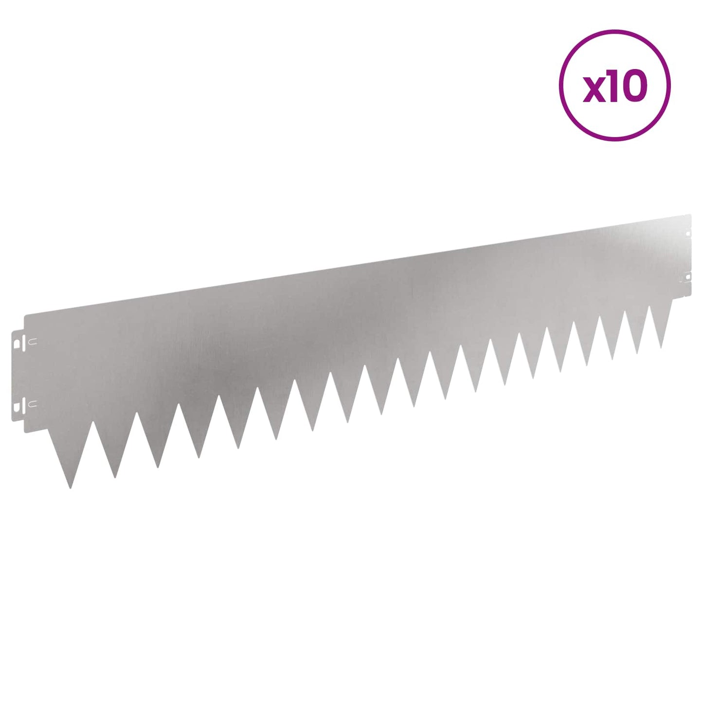 Gjerdekant 10 pcs 103 x 20 cm metall Sølv