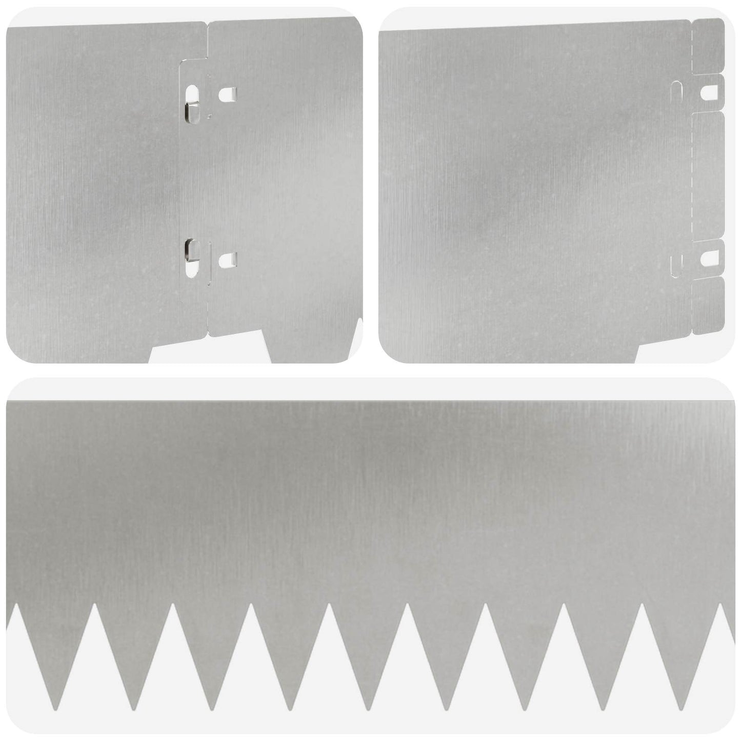 Gjerdekant 30 pcs 103 x 20 cm metall Sølv