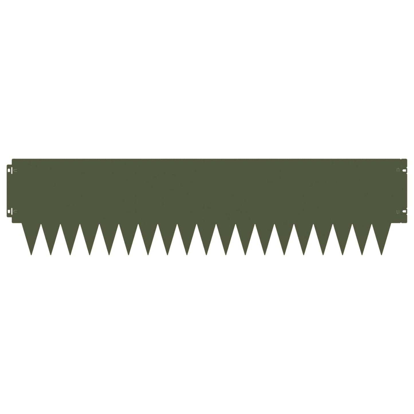 Gjerdekant 20 pcs 103 x 25 cm metall Olivengrønn