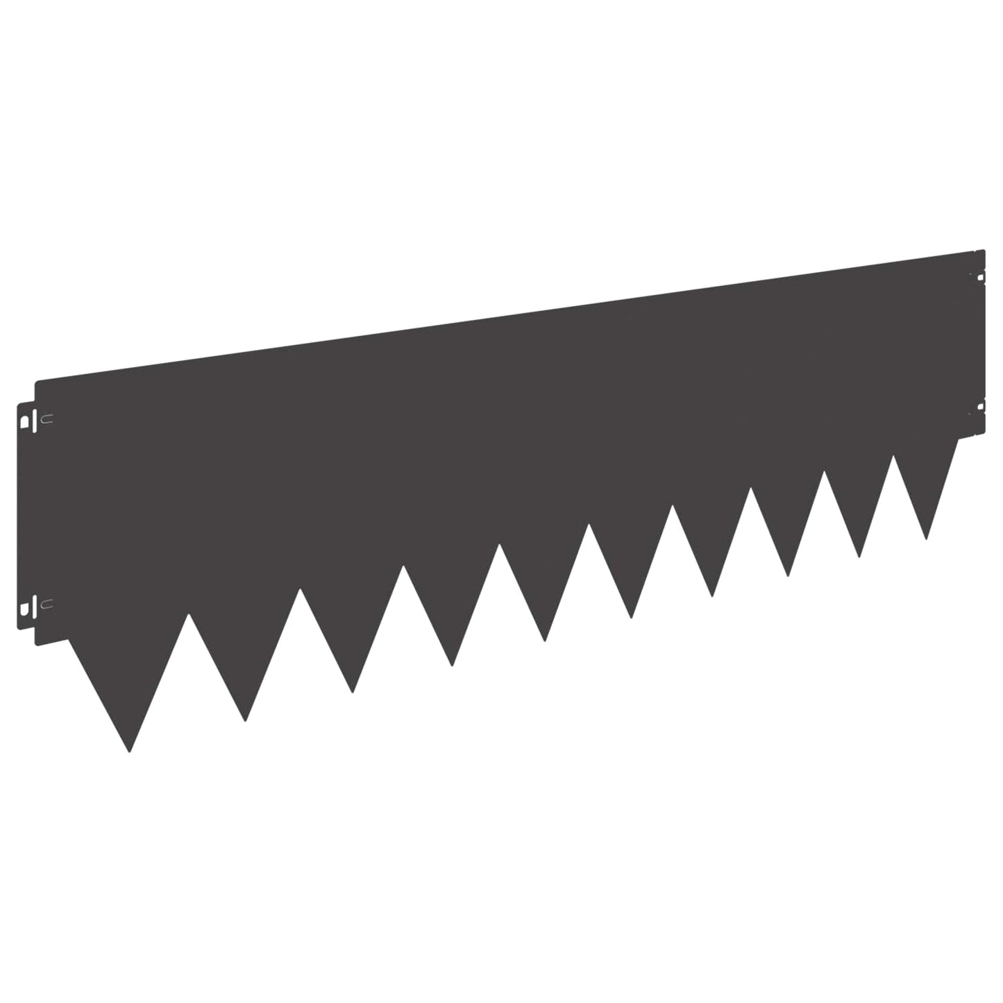 Gjerdekant 10 pcs 103 x 30 cm metall Svart