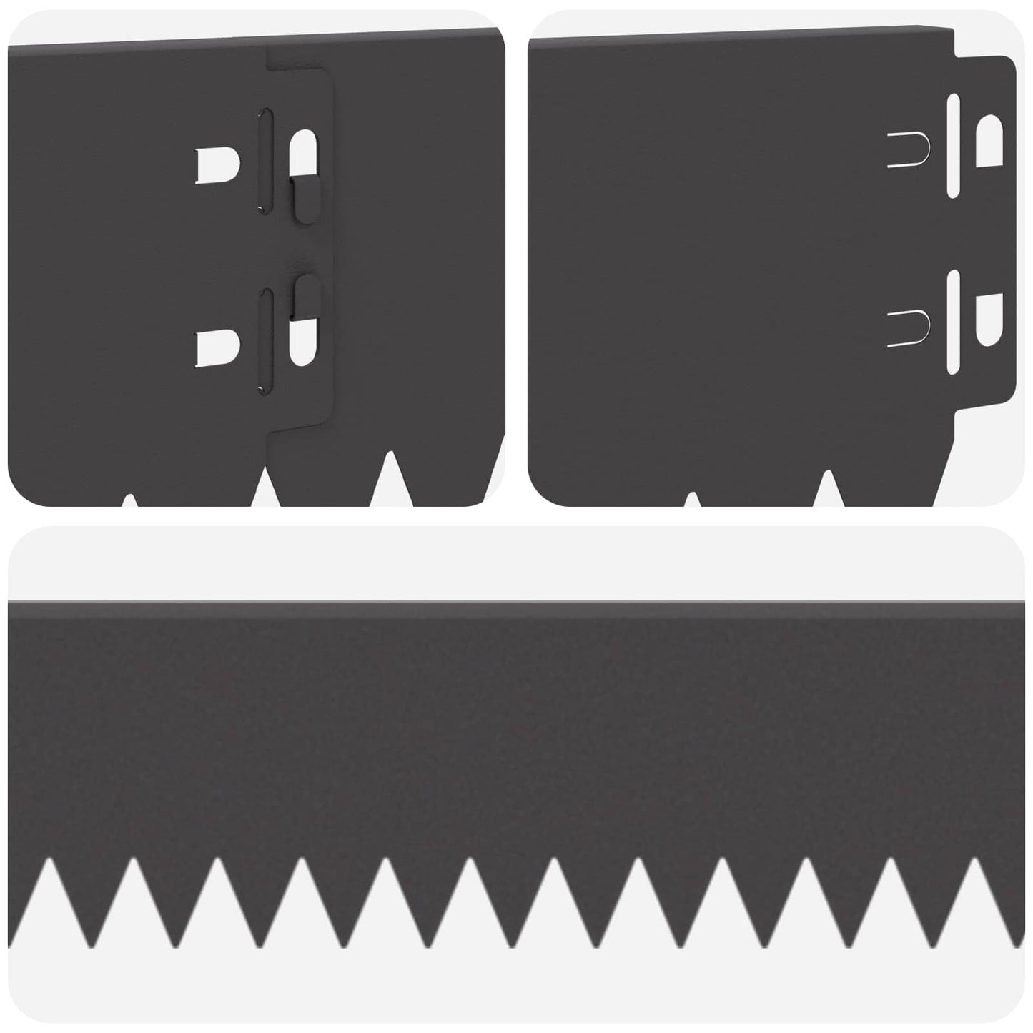 Gjerdekant 10 pcs 103 x 10 cm Stål Svart