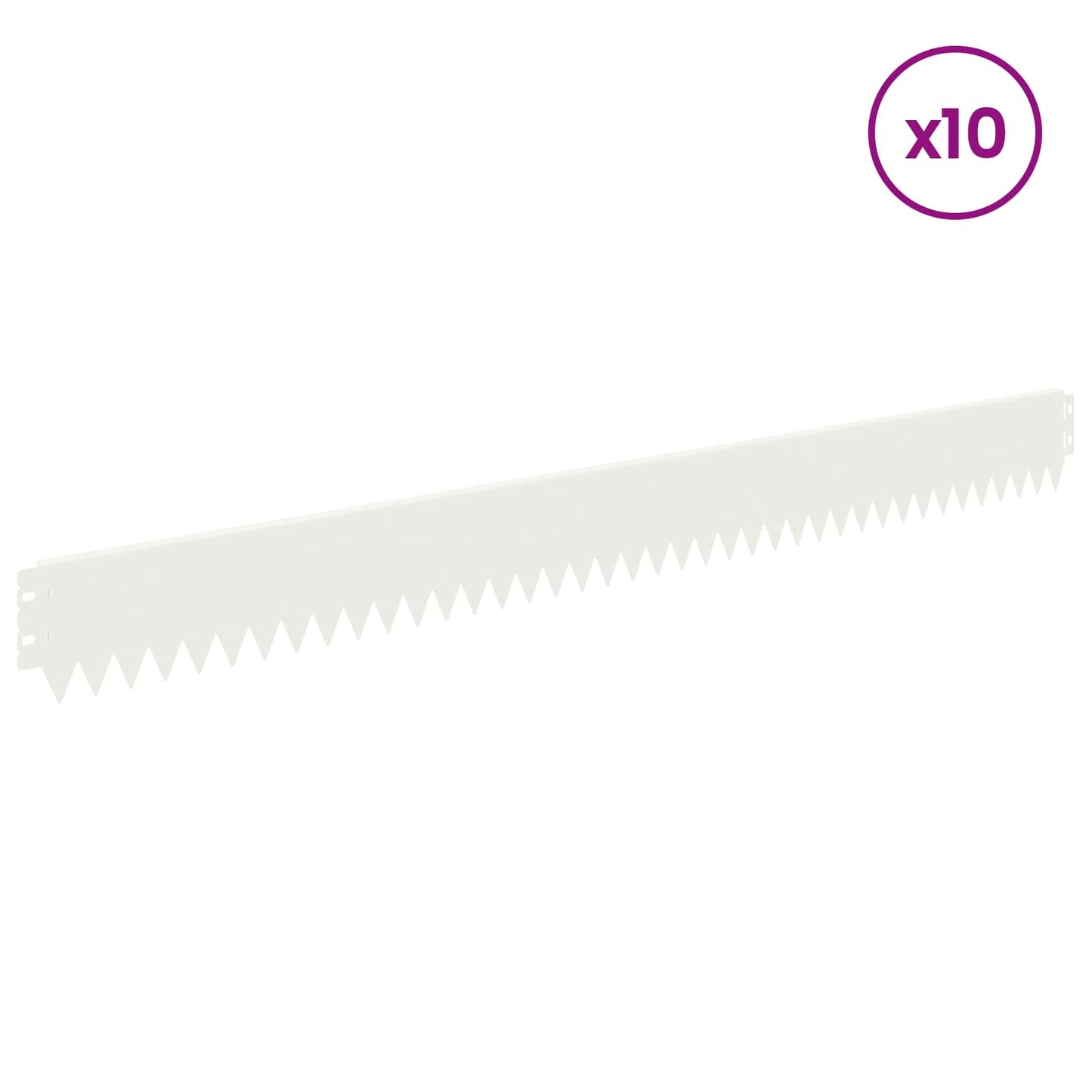 Gjerdekant 10 pcs 103 x 10 cm Stål Hvit
