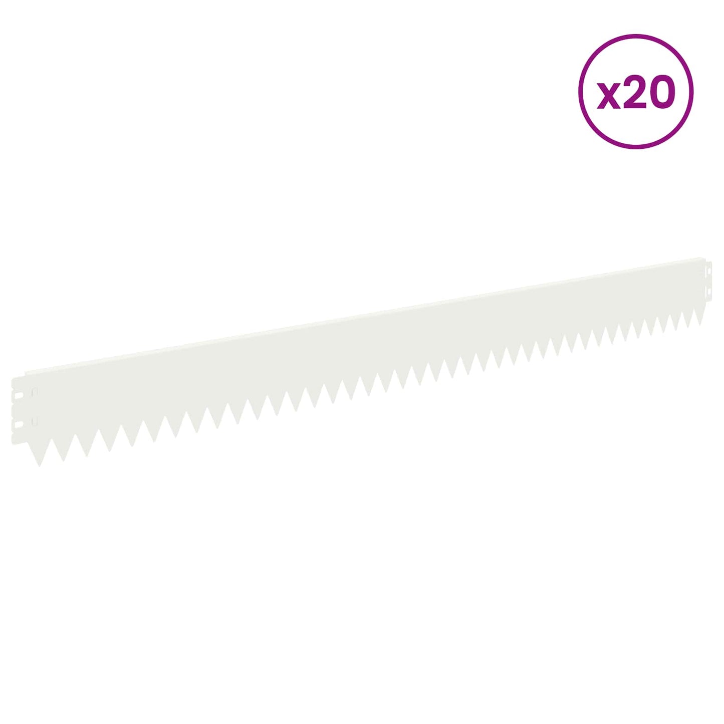 Gjerdekant 20 pcs 103 x 10 cm Stål Hvit