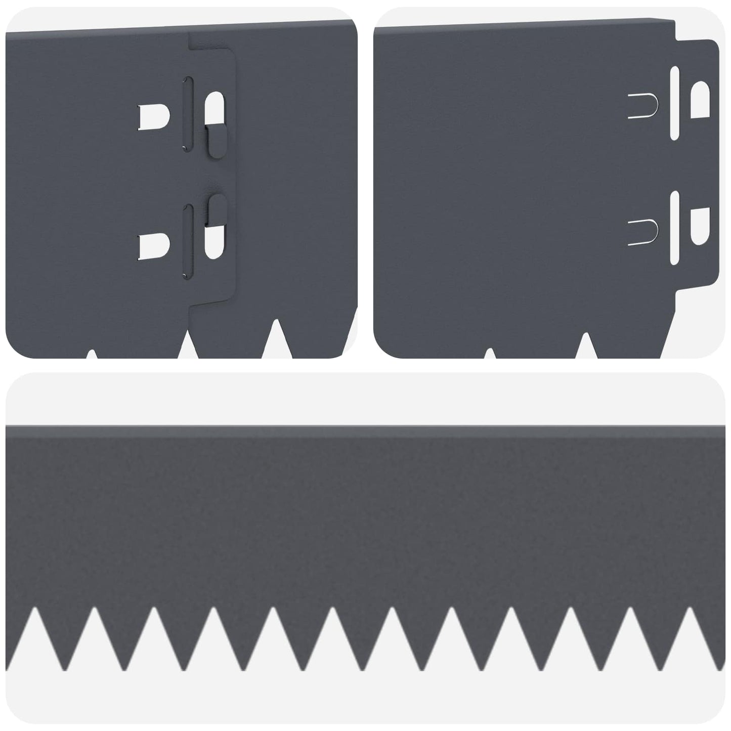 Gjerdekant 30 pcs 103 x 10 cm Stål Antrasitt