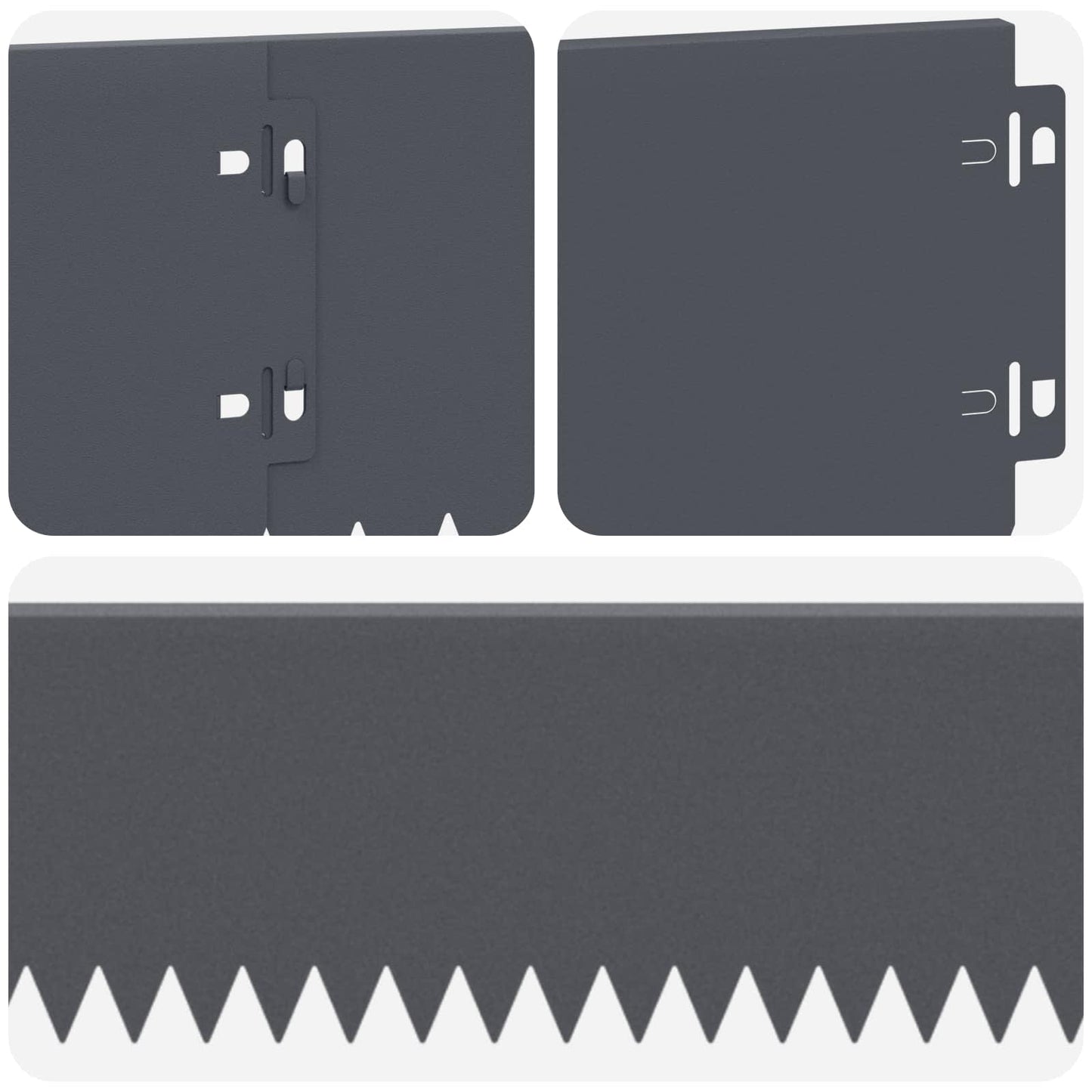 Gjerdekant 10 pcs 103 x 15 cm Stål Antrasitt