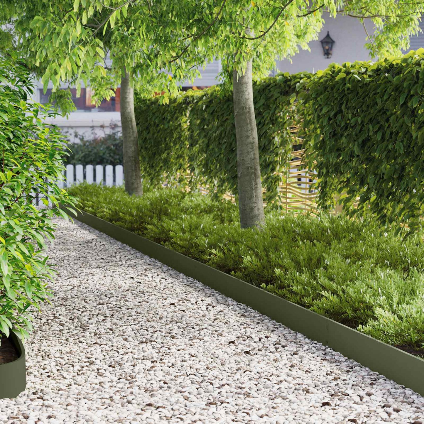 Gjerdekant 10 pcs 103 x 15 cm Stål Olivengrønn