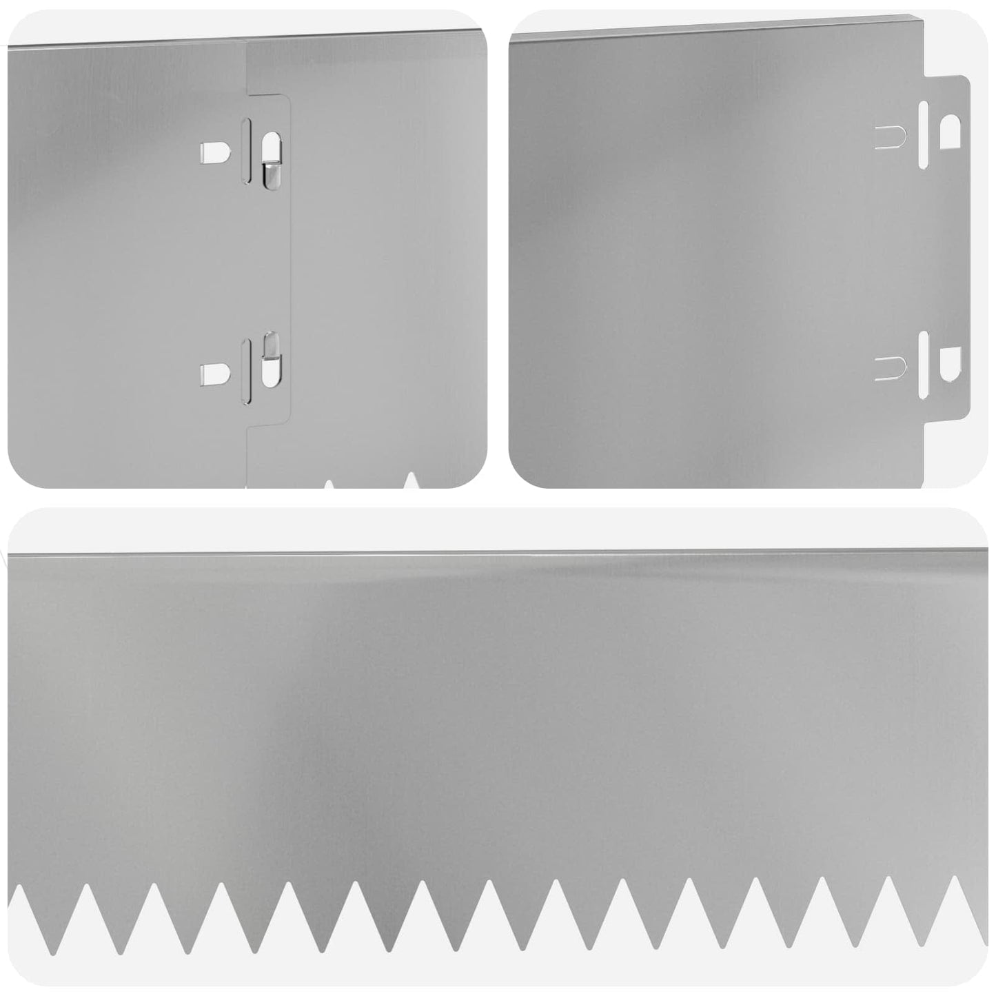 Gjerdekant 10 pcs 103 x 15 cm Stål Sølv