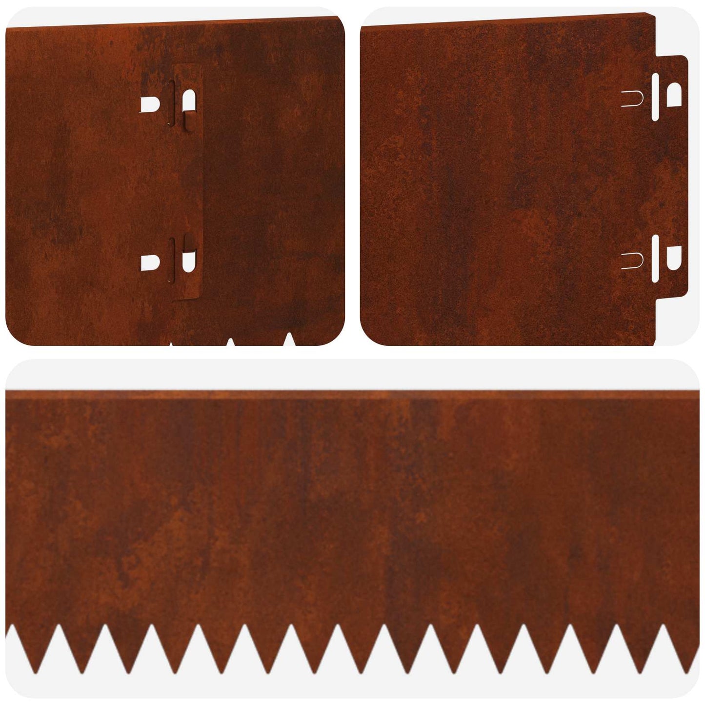 Gjerdekant 30 pcs 103 x 15 cm Stål Rusten