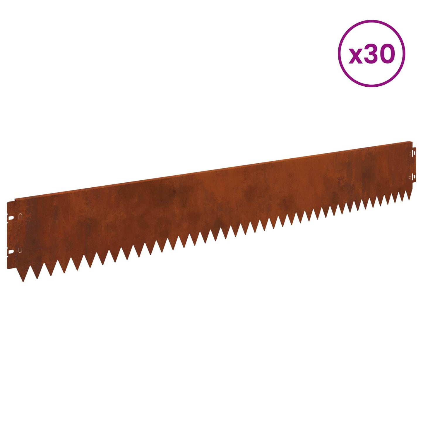 Gjerdekant 30 pcs 103 x 15 cm Stål Rusten