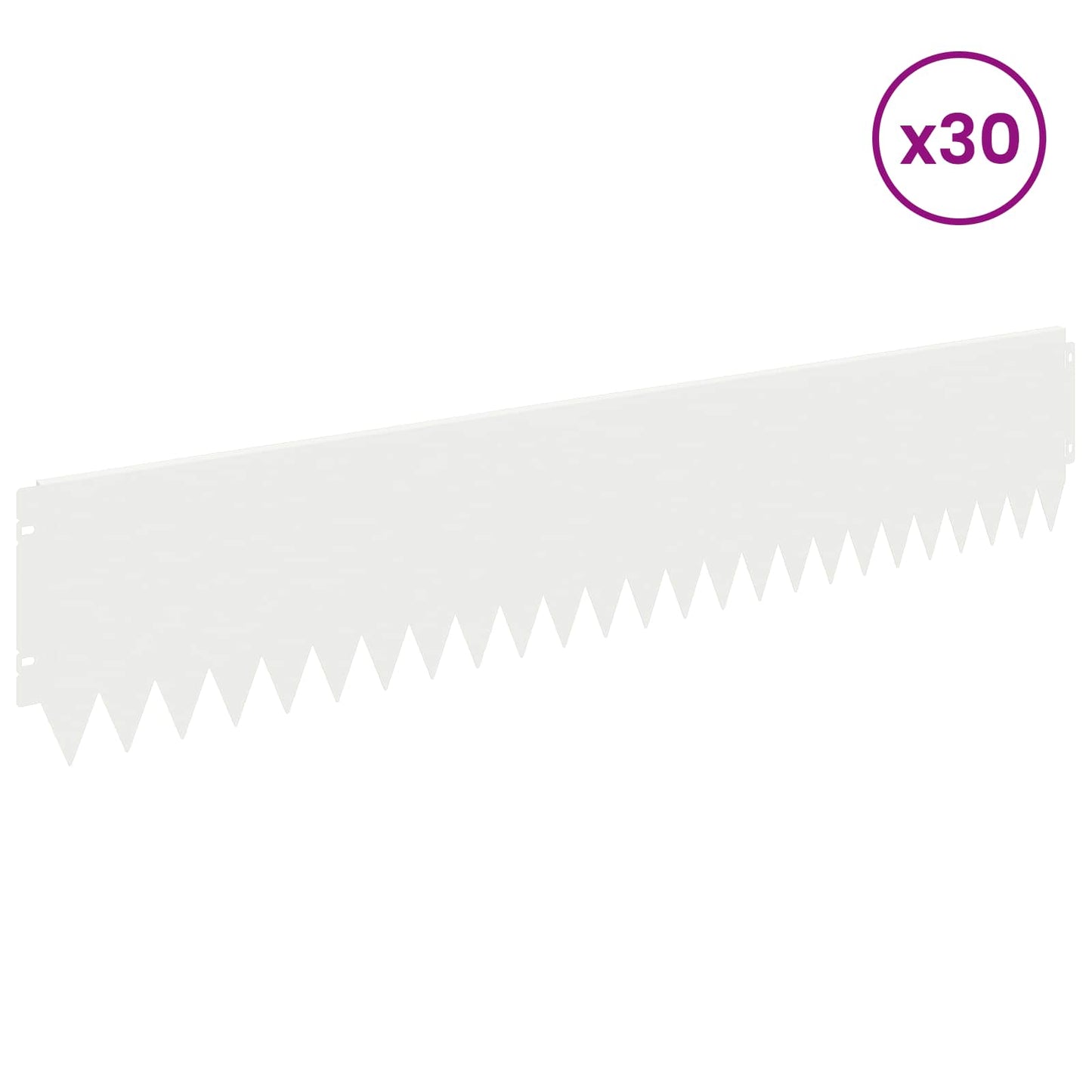 Gjerdekant 30 pcs 103 x 20 cm Stål Hvit