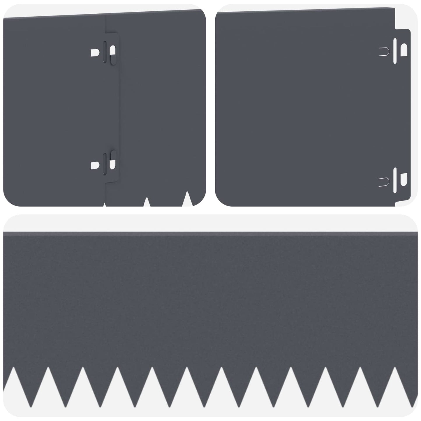 Gjerdekant 20 pcs 103 x 20 cm Stål Antrasitt