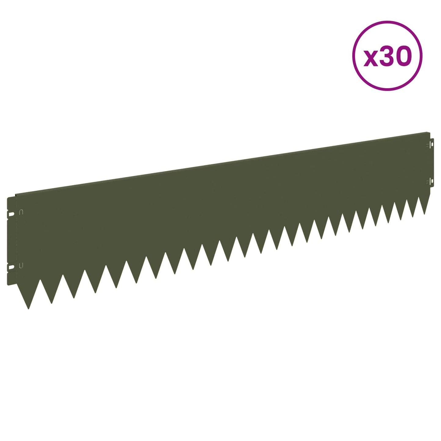 Gjerdekant 30 pcs 103 x 20 cm Stål Olivengrønn