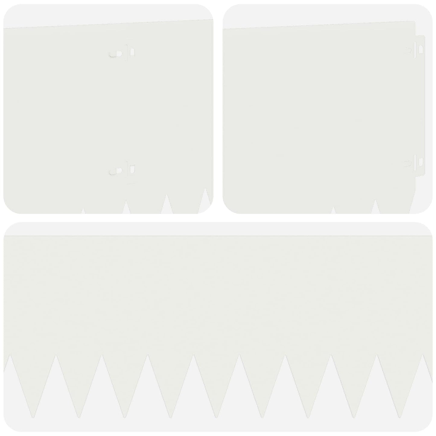 Gjerdekant 10 pcs 103 x 25 cm Stål Hvit