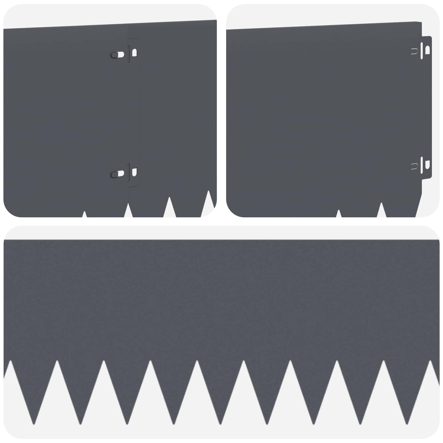 Gjerdekant 20 pcs 103 x 25 cm Stål Antrasitt