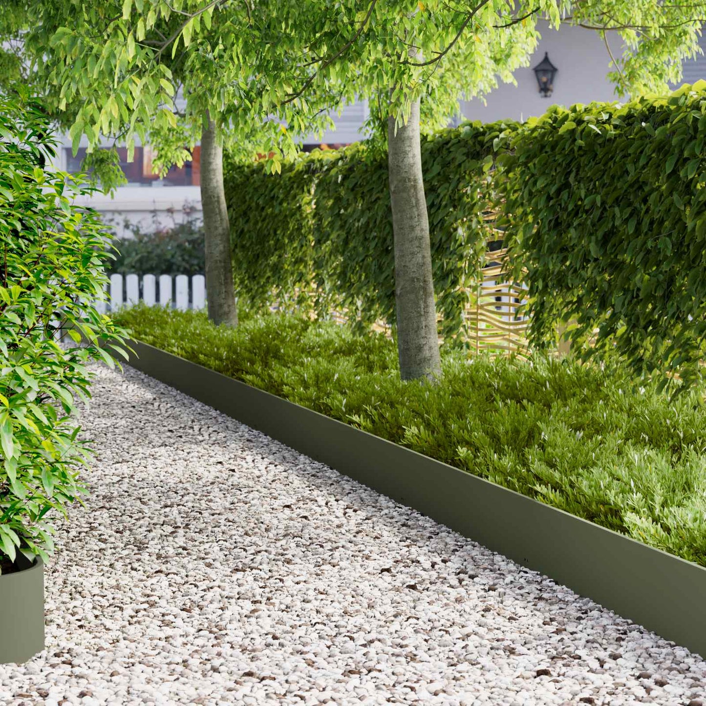 Gjerdekant 10 pcs 103 x 25 cm Stål Olivengrønn