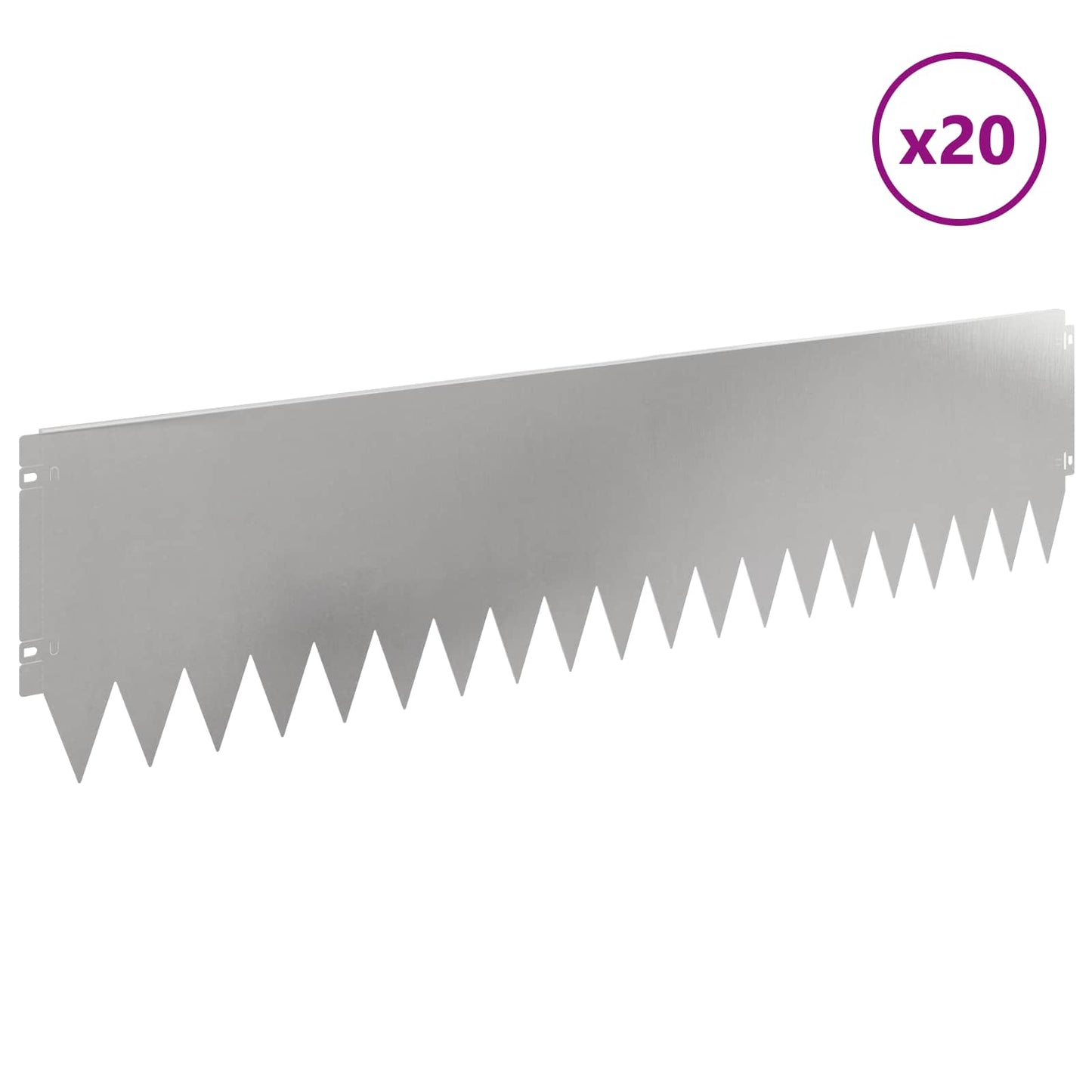 Gjerdekant 20 pcs 103 x 25 cm Stål Sølv