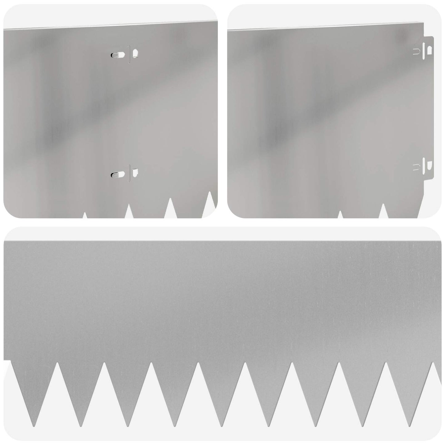 Gjerdekant 20 pcs 103 x 25 cm Stål Sølv